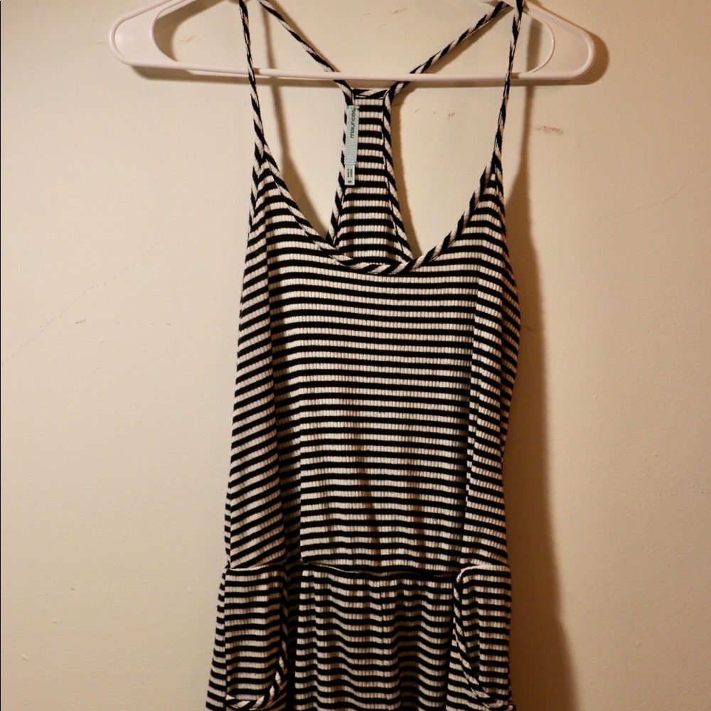 B & W striped romper